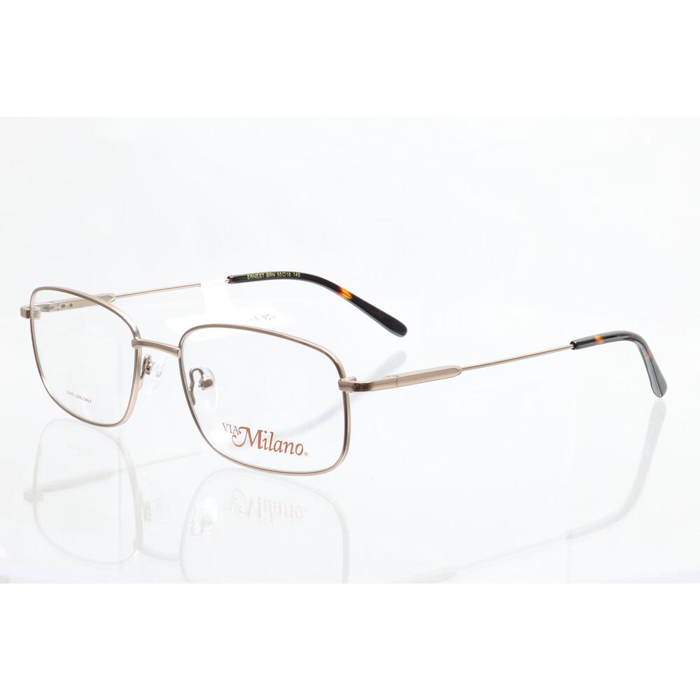 Via Milano Ernest BRN 55-18-145mm Eyeglasses FRAMES ONLY - NEW CONDITION
